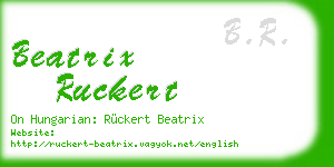 beatrix ruckert business card