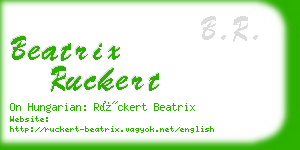 beatrix ruckert business card